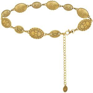 9284 Women's Concho Chain Belt Western Cowgirl Metal Waist For Dress
